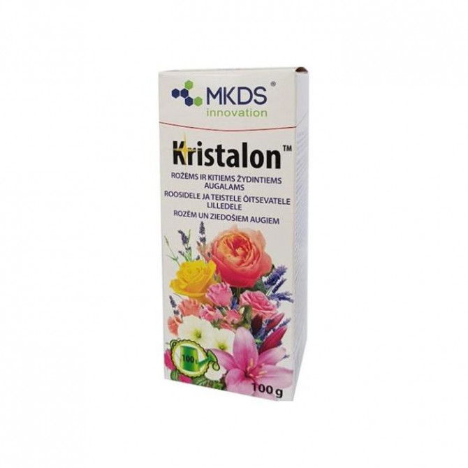 MKDS Kristalon Baltais - Rozēm, Ziedošiem augiem 100g