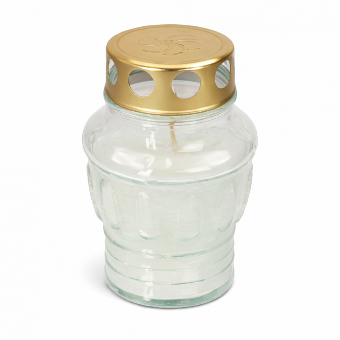 Kapu svece ar jumtiņu, balta (15 gab)