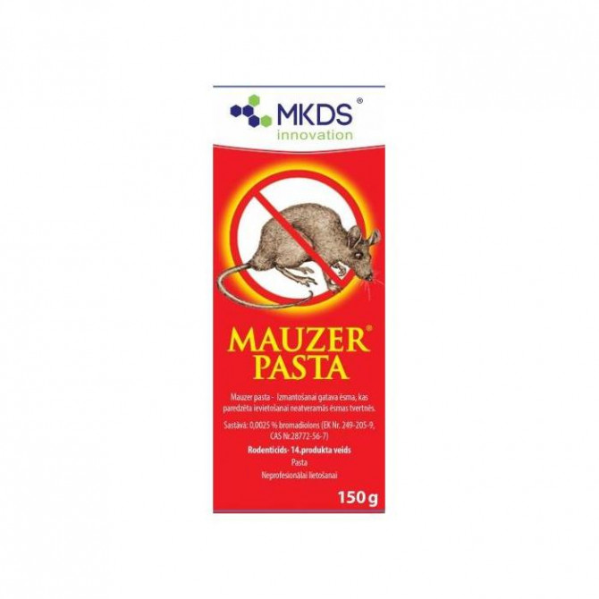 MKDS Mauzer Pasta - Peļu, žurku inde 150g