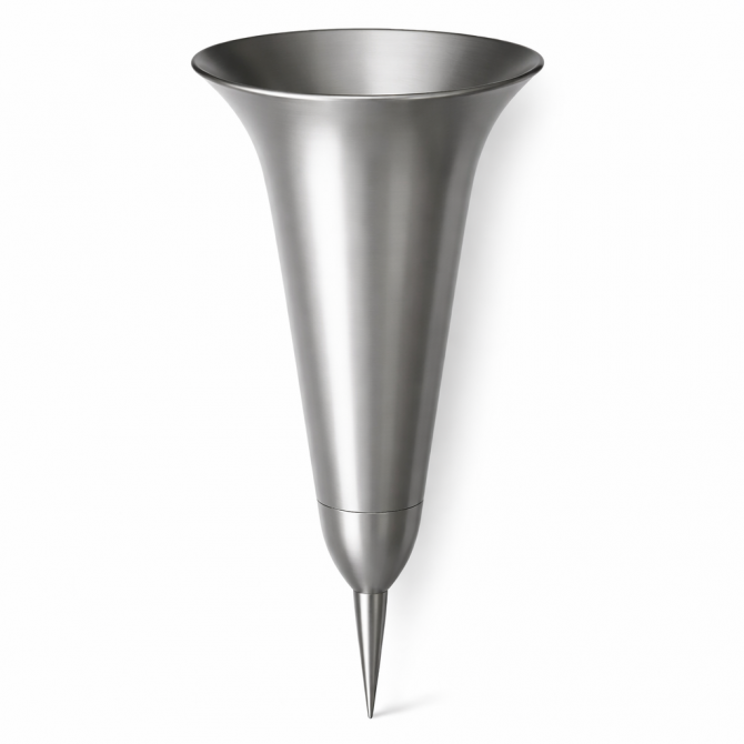 Kapu vāze LIELĀ sudraba krāsā