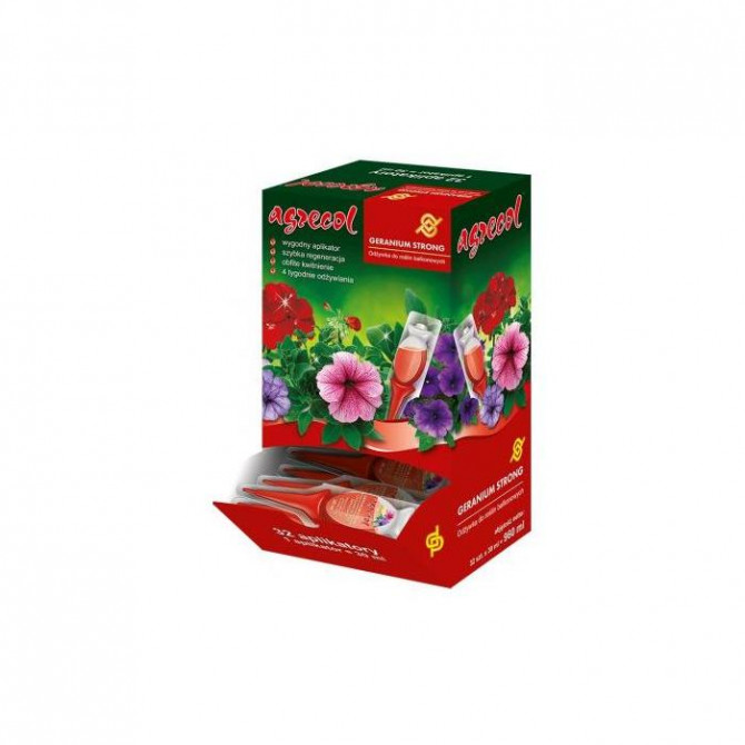Mēslojums ziedošiem augiem Geranium strong 30ml 32gab