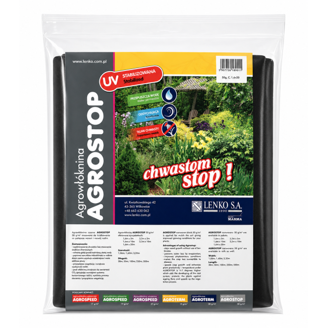 PAKA  Agroplēve melna 1.6x20m 50g