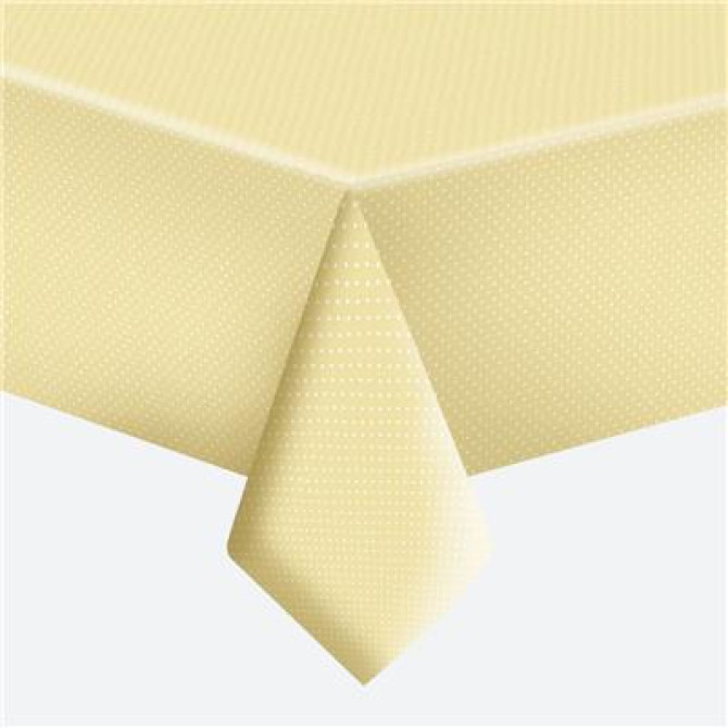 Papīra galdauts krēmkrāsas ar pumpiņām 120x180cm