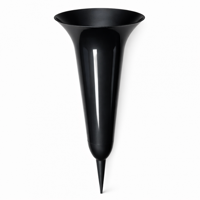 Kapu vāze LIELĀ melnā krāsā