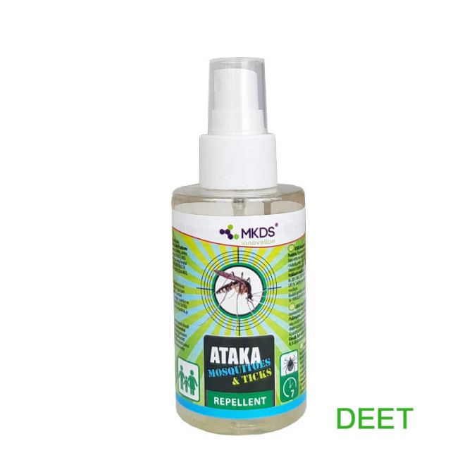 MKDS Ataka Mosquitoes & Ticks repelents ērcēm un odiem 30% DEET 100ml