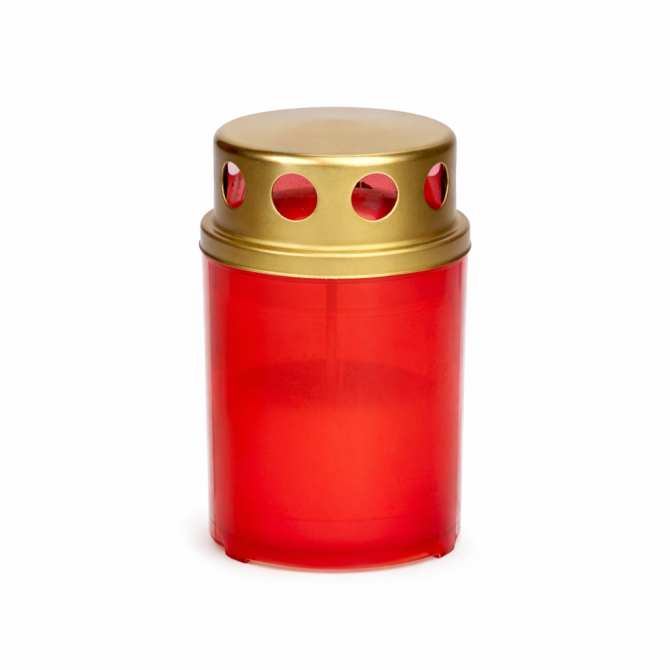  Kapu svece ar jumtiņu, sarkana (35 gab)