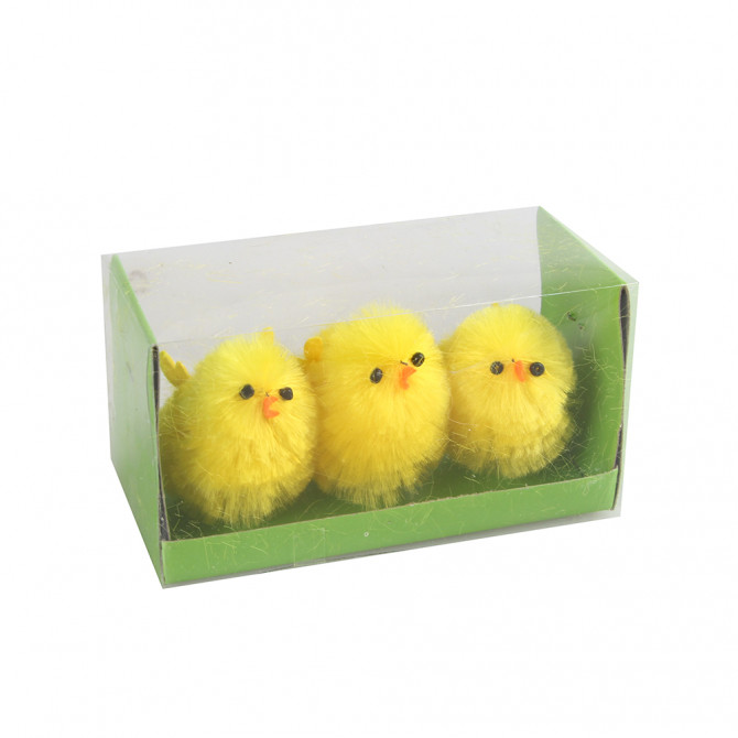 Dekors Lieldienu cālīši 6cm 3gab