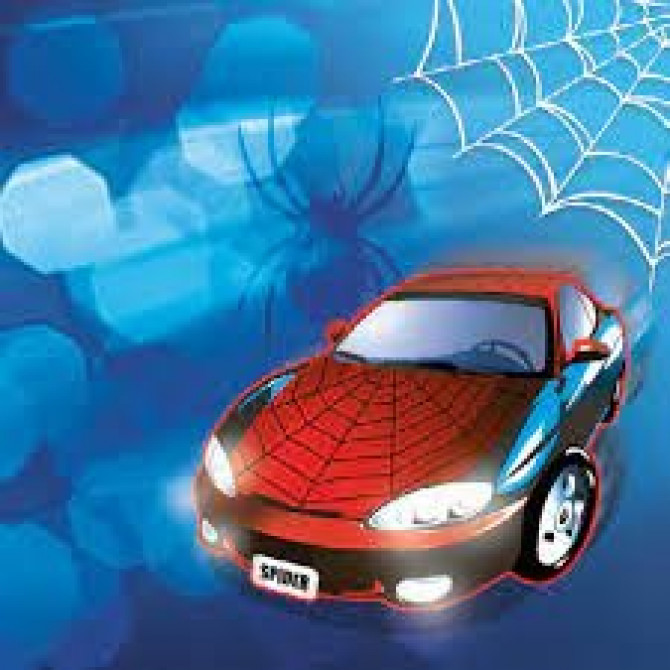 Salvetes bērniem Spider Car 1pac