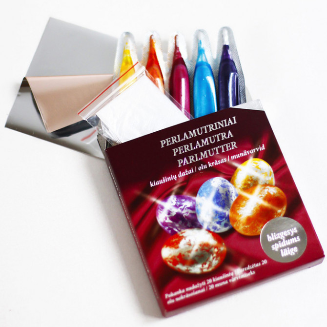 Olu krāsas šķidras, sudraba Lieldienu