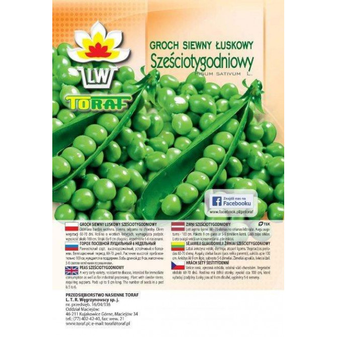 Zirņi Szesciotygodniowy (sešnedēļu) 500g