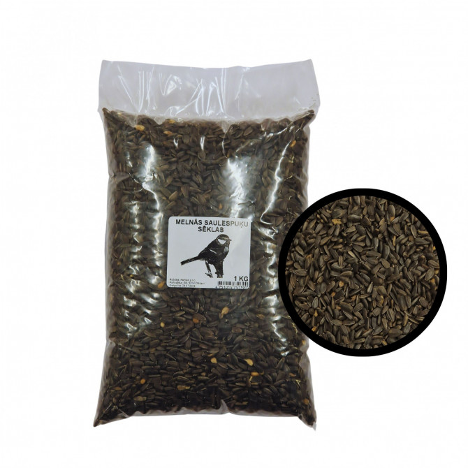 Putniem saulespuķu sēklas melnās 1kg 